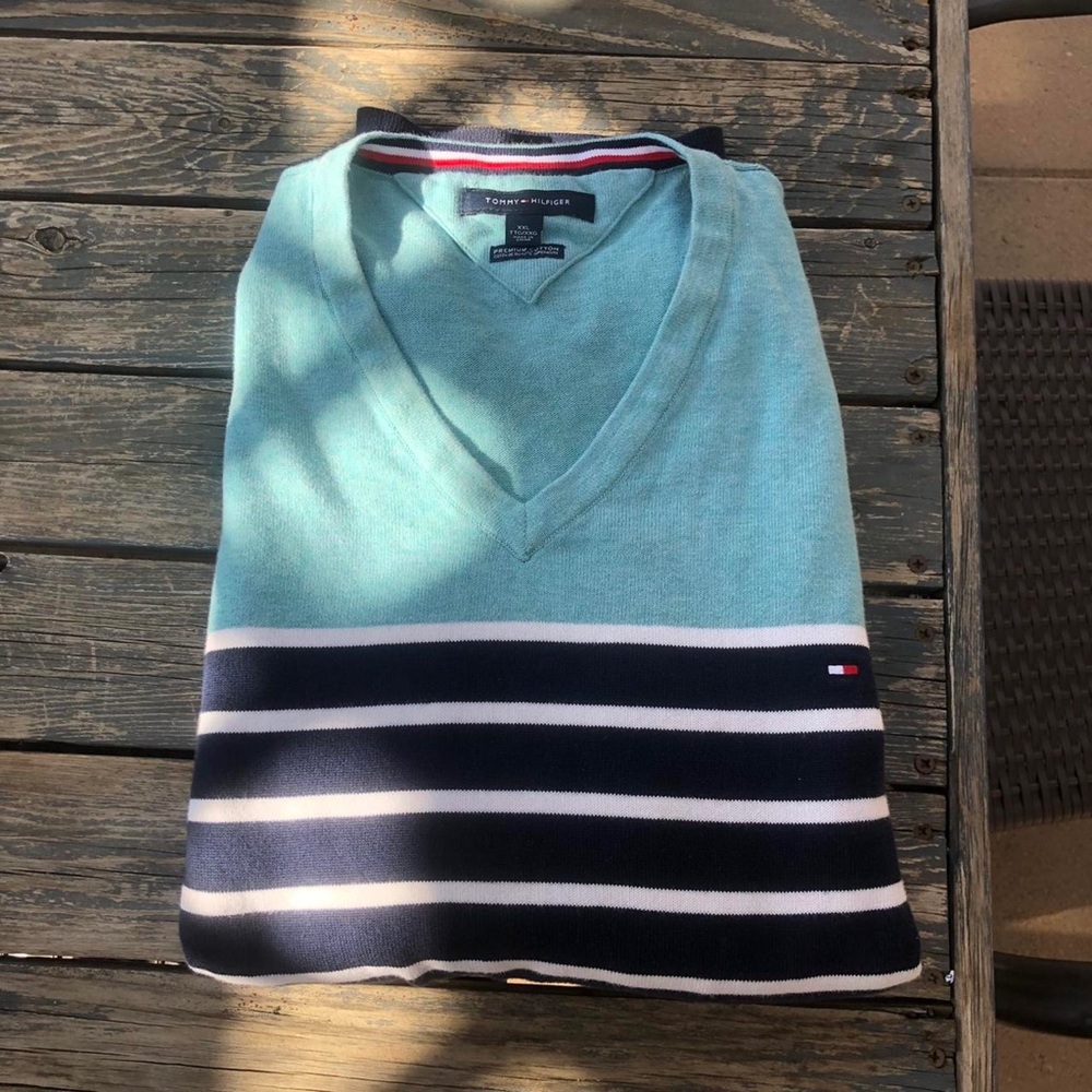 Tommy Hilfiger striped sweater - never worn, premium cotton